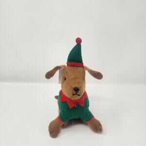 Christmas Elf Plush Fabric Dog